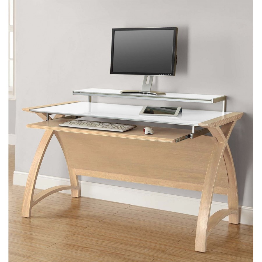 Curve Home Office Desk - Walnut, Oak or Grey Oak